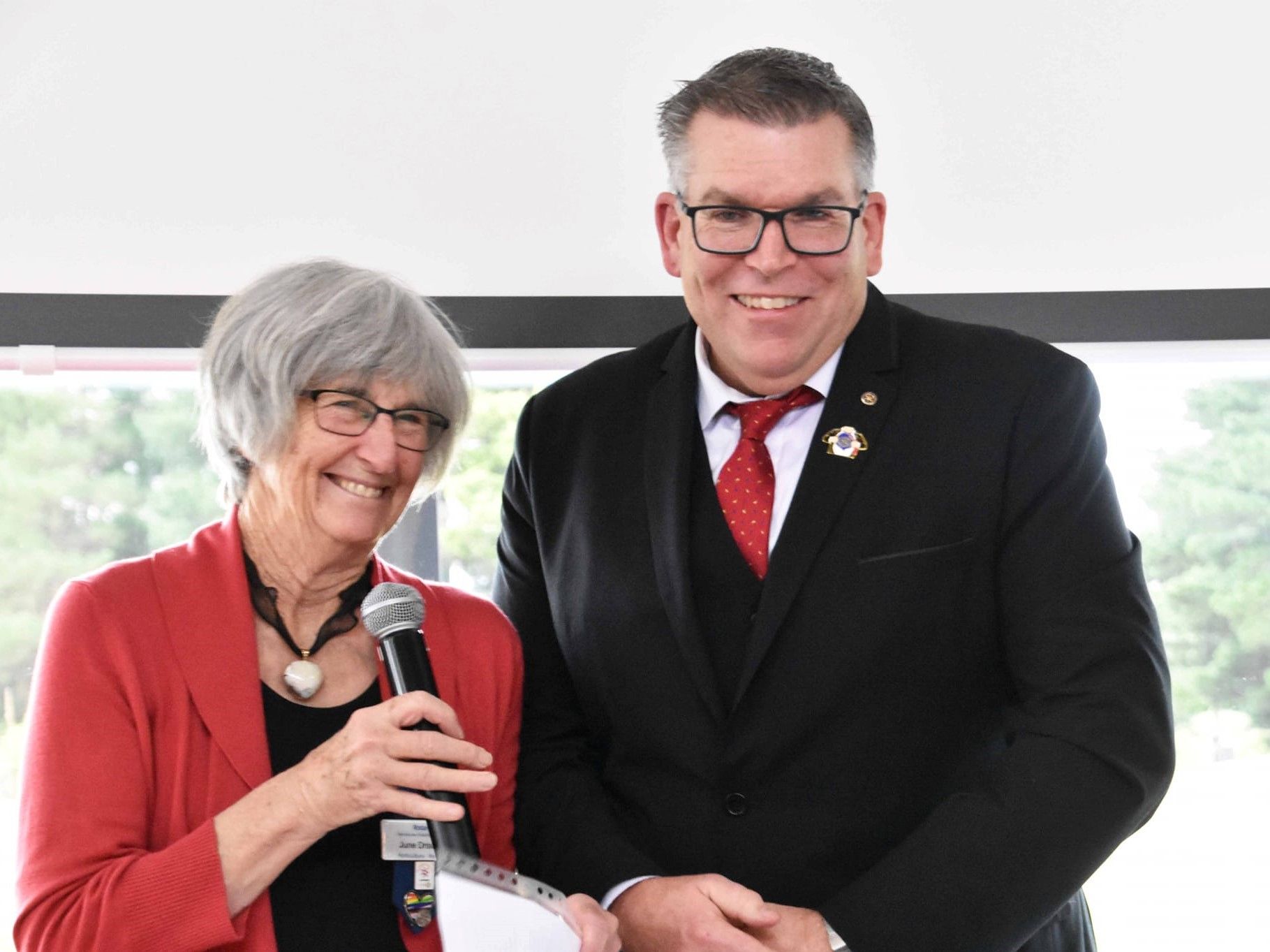 Past President June and President Geoff