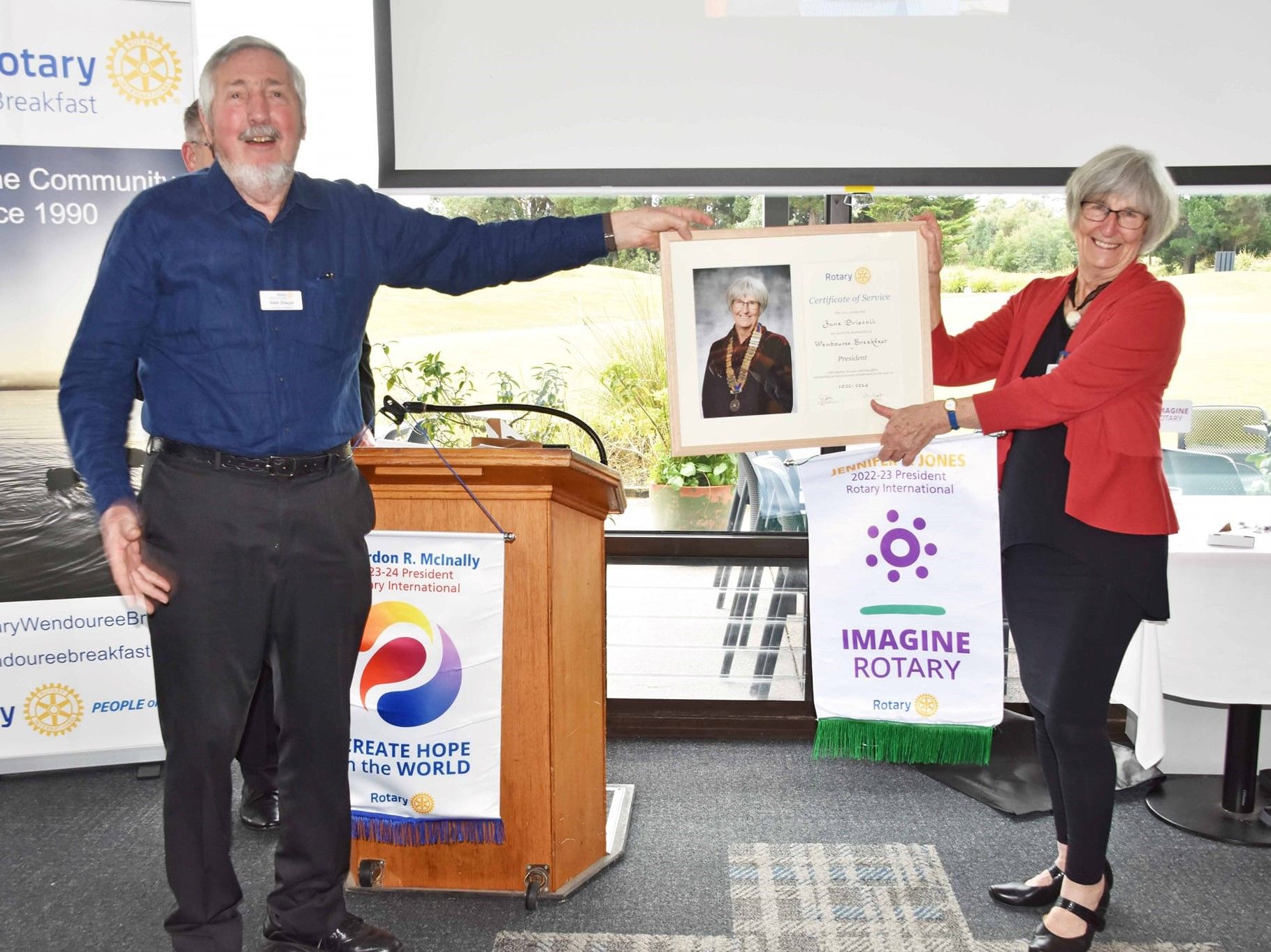 Past President June with Husband Keith